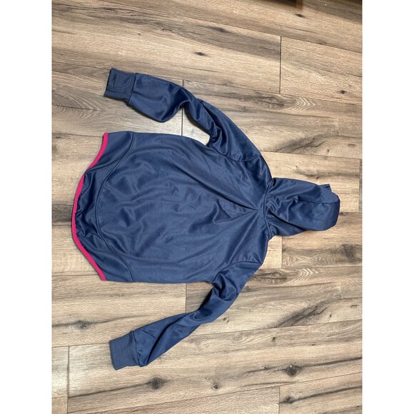 Eddie Bauer Kids Girls L (14) Blue Hoodie Jacket Pink Trim - Picture 7 of 11